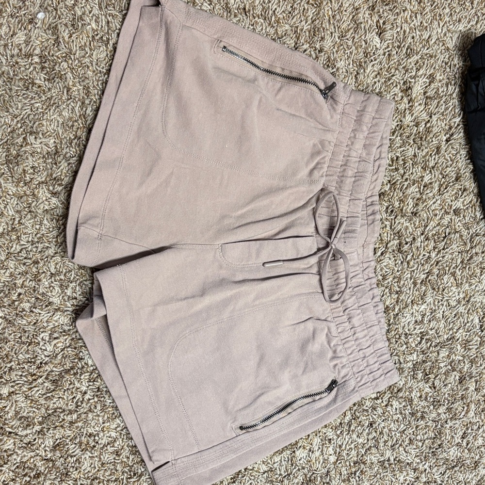 90 Degree By Reflex High Waist Tan Shorts